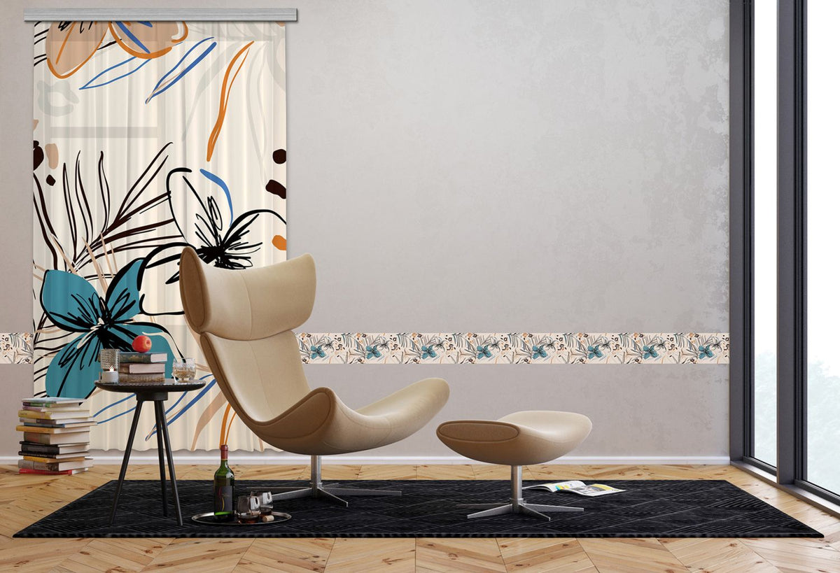 Sanders & Sanders zelfklevende behangrand bloemmotief meerkleurig 500 x 13.8 cm 601314