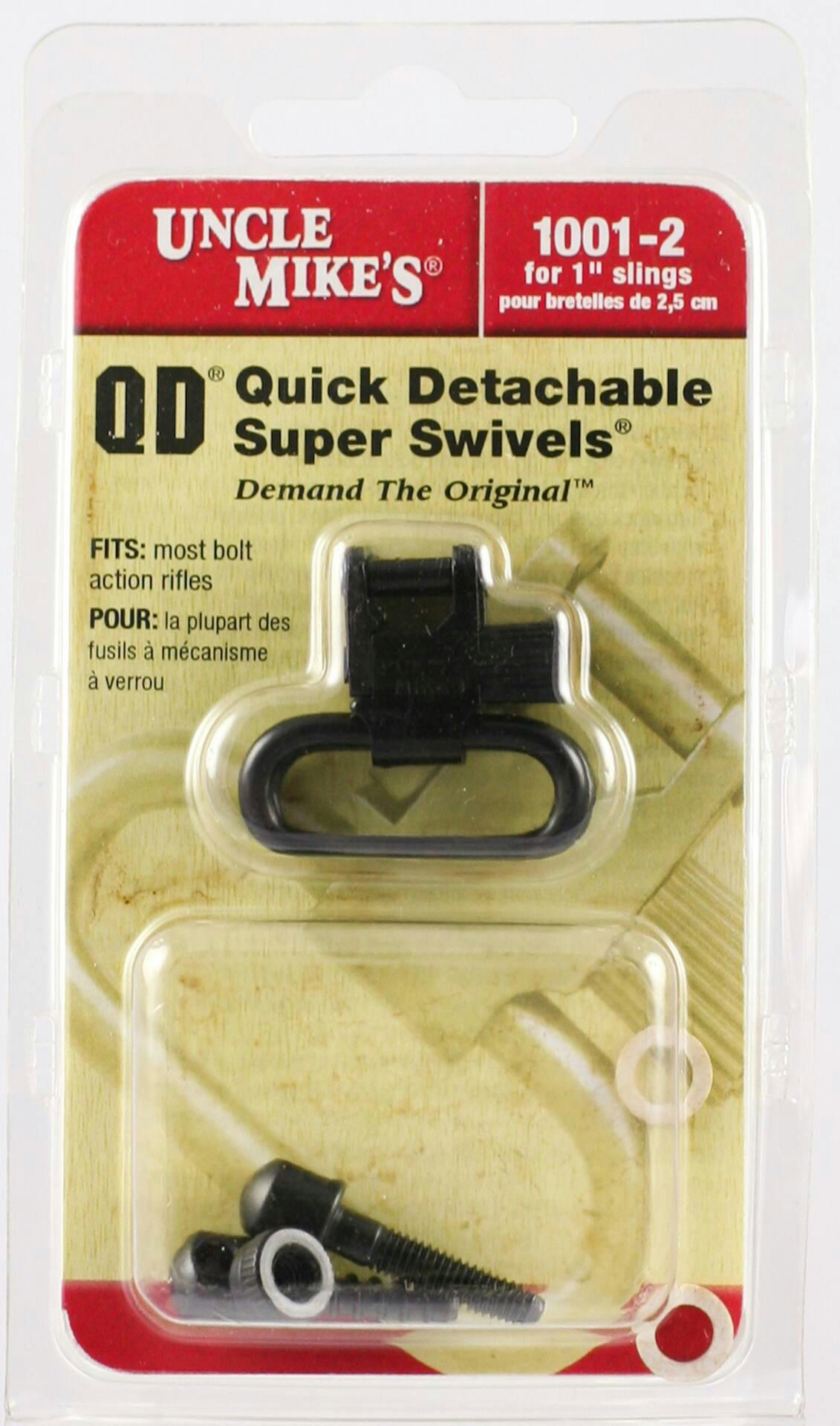 Uncle Mike's Quick Detachable Hunting Rifle Super Swivels, Machine Screw Type, 115 Blued, 1-in