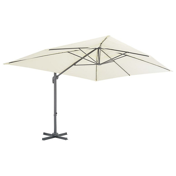 Parasol de jardin avec base portable sable vidaXL