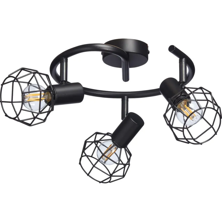 Kwantum Spots | Spot Deva Zwart – 3-lichts