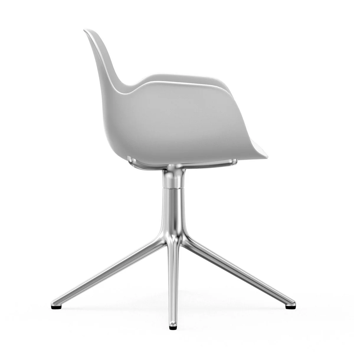 Normann Copenhagen - Form Drehsessel, Aluminium / weiß