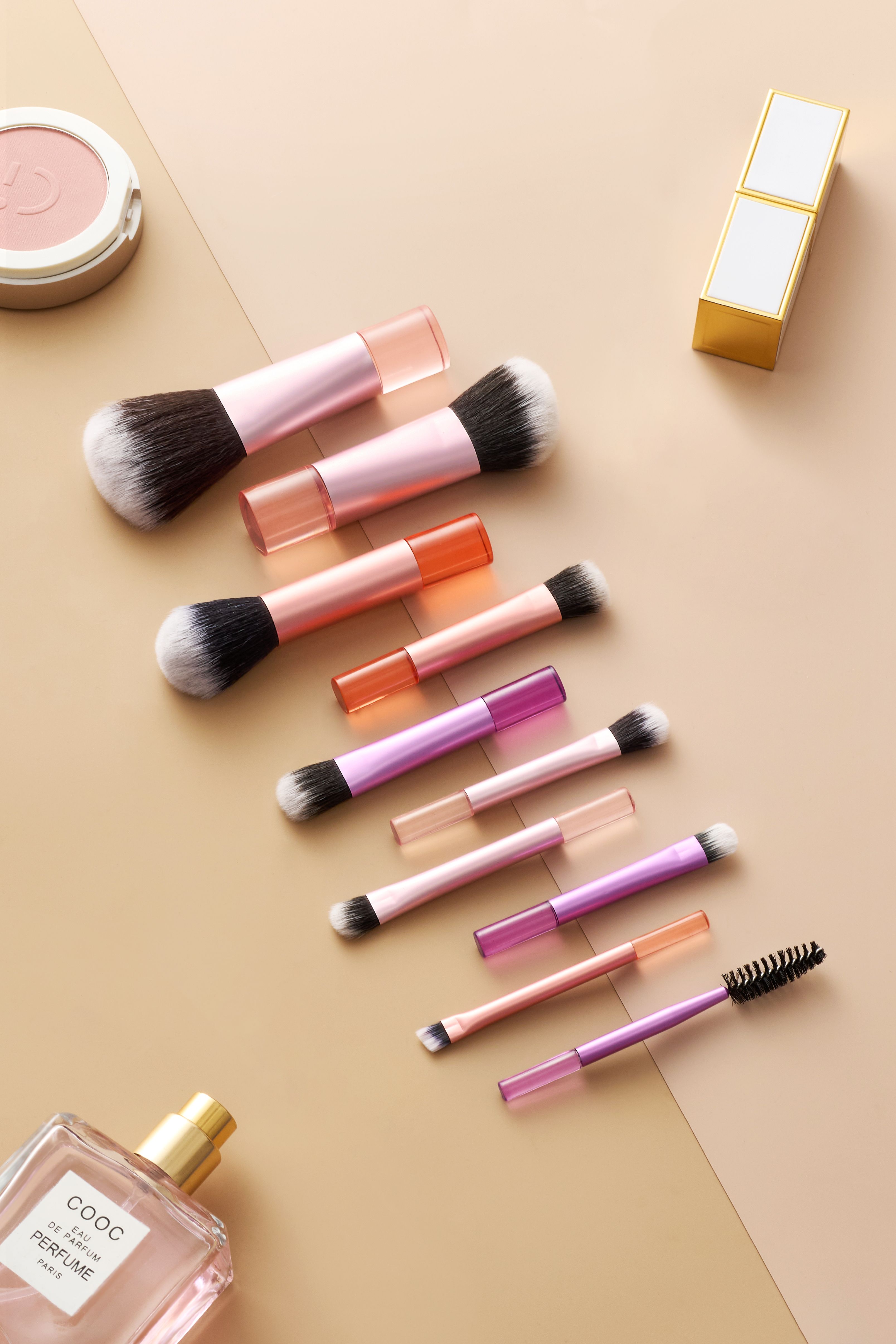 SHEONLY Set of 10 Portable Multi-functional Makeup Brush Tools