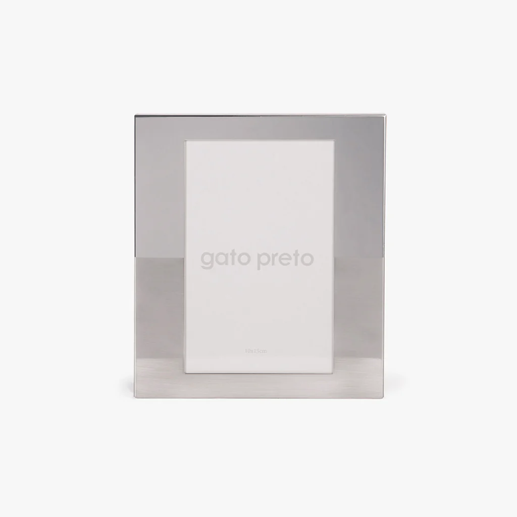 Moldura Tons Prateado 10x15 SHINY & BRUSHED