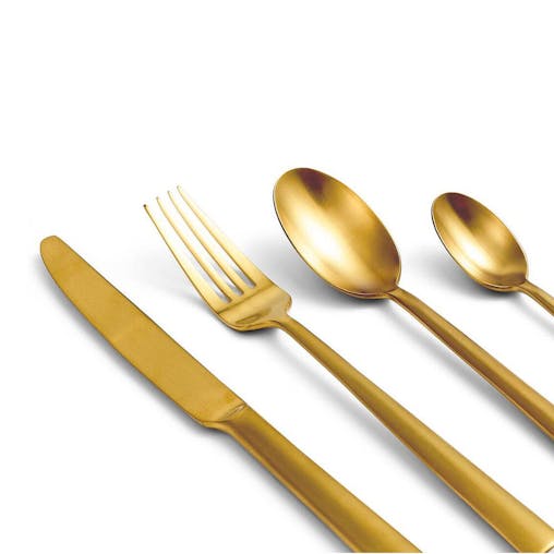 Verg Wang Wedgewood 16pc Lunar Gold Cutlery Set 16 Piece