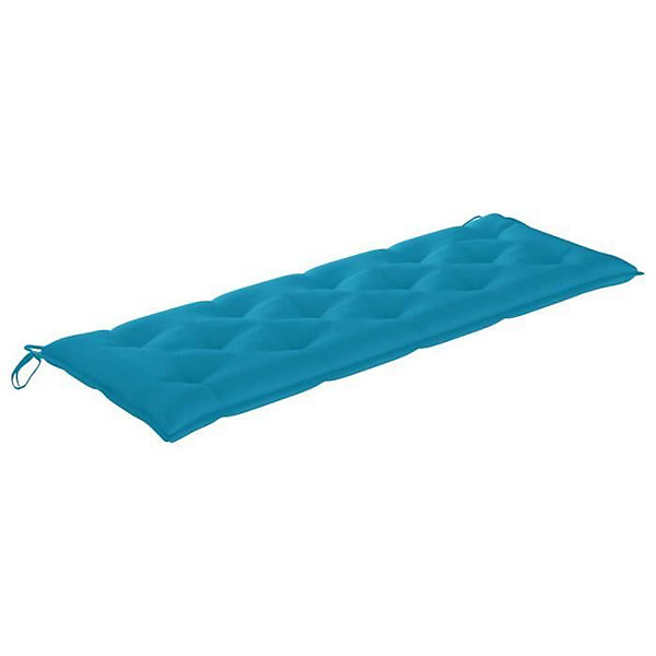 Banc de jardin empilable et coussin vidaXL , 159 cm, Bois de teck massif.