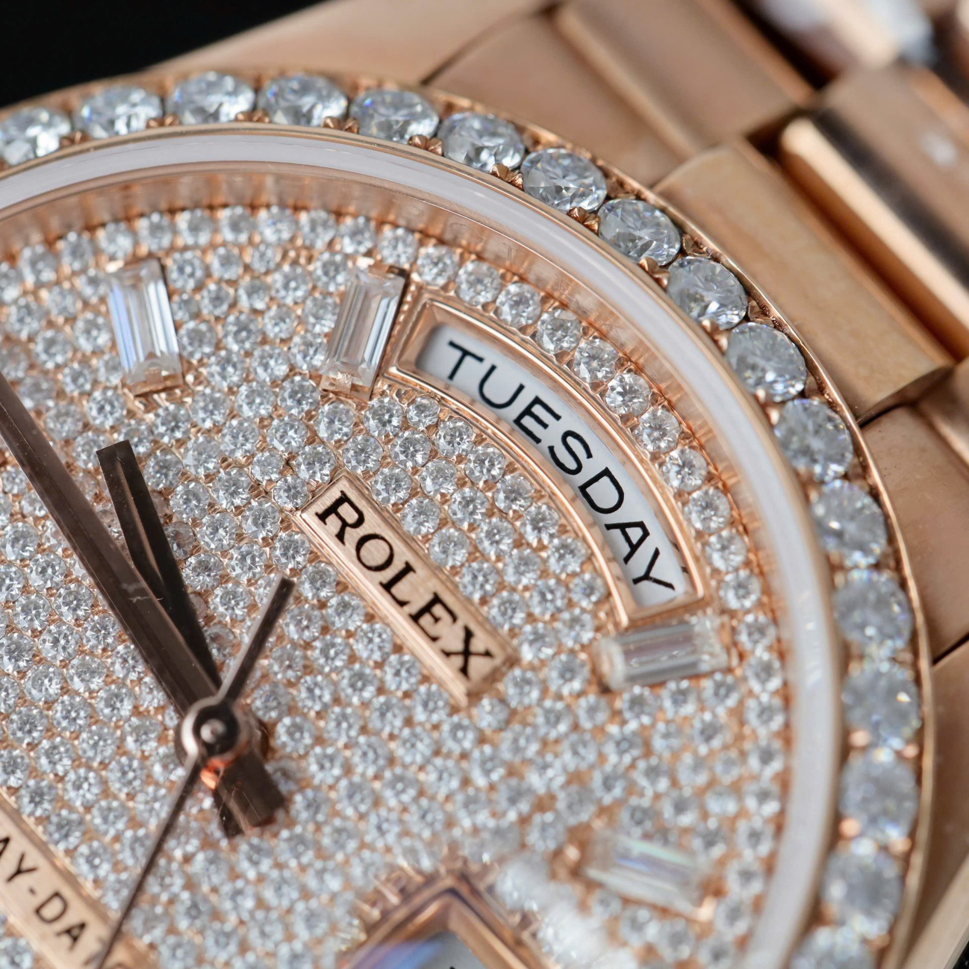 Rolex Day-Date RG Plated Diamond Dial 36mm Super Clone