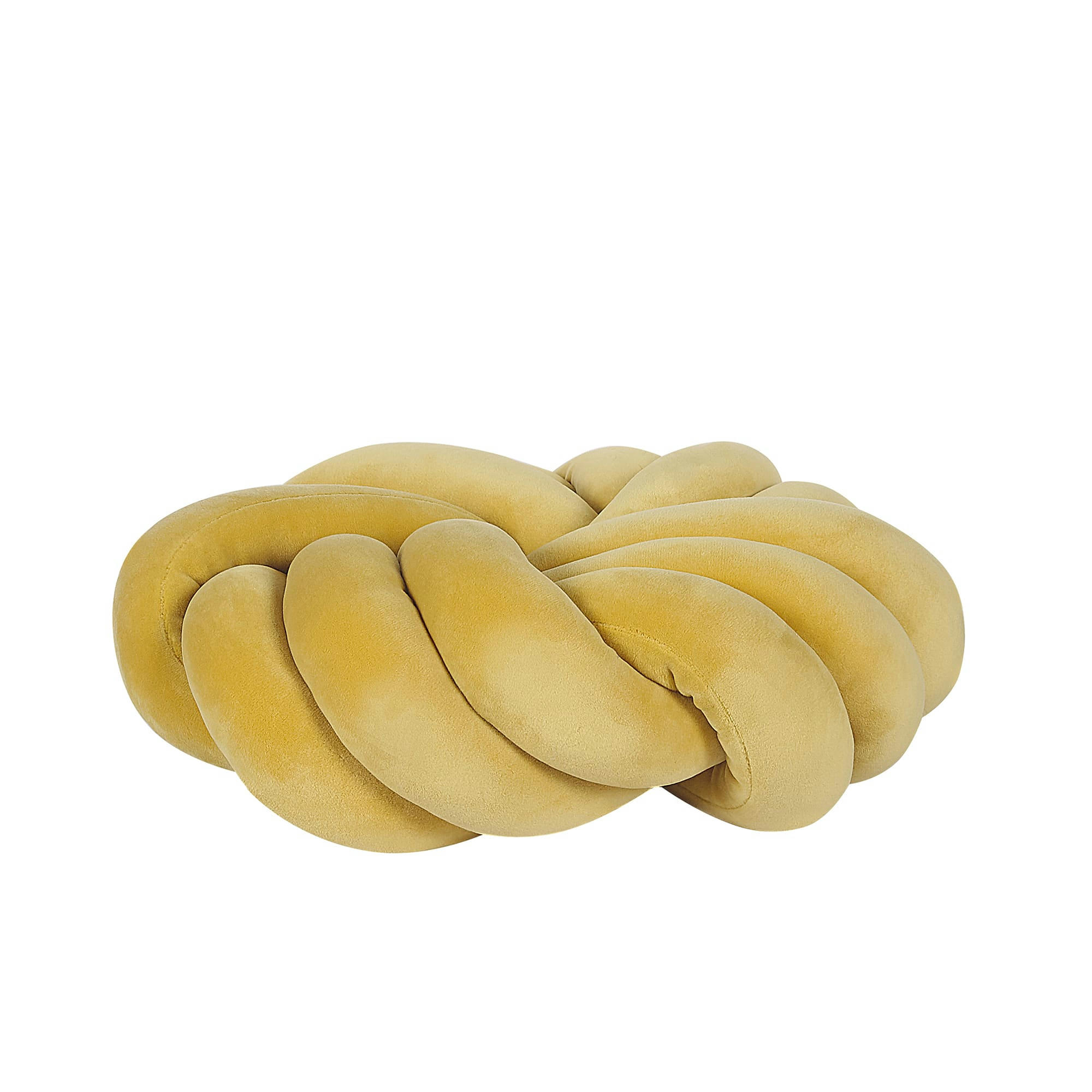 AKOLA - Coussin décoratif en tissu jaune 30x15cm