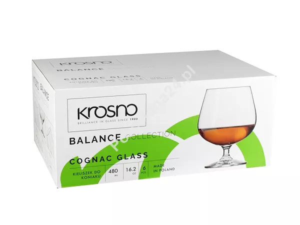 Kpl. kieliszków do brandy / koniaku 480 ml (6 szt) Krosno - Balance (Lifestyle / Vivat) 3903