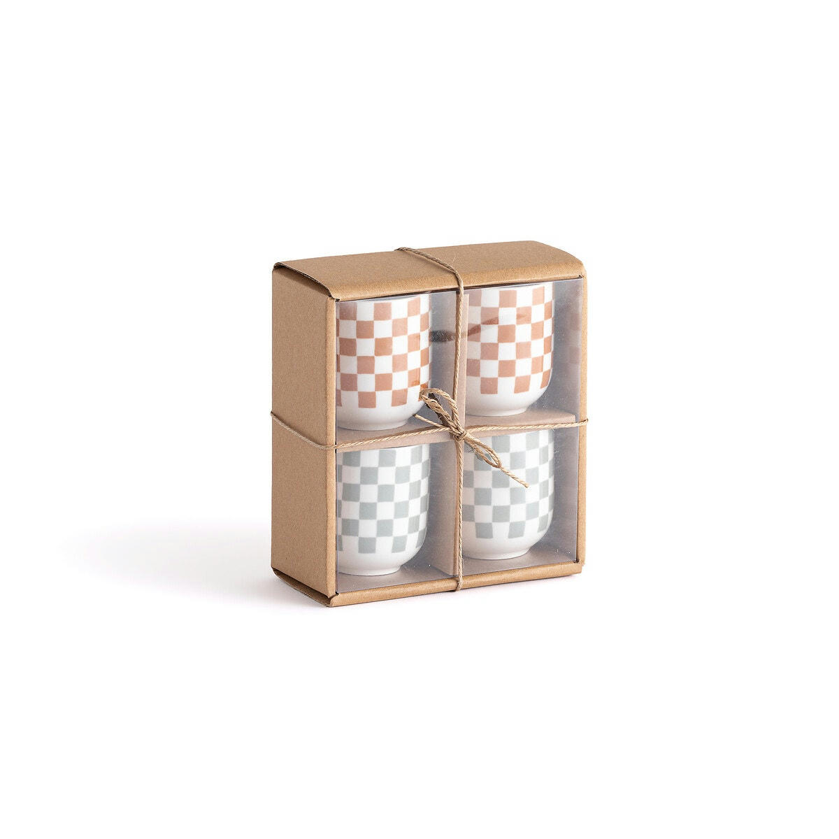 Lot de 4 tasses à café en porcelaine, Damio