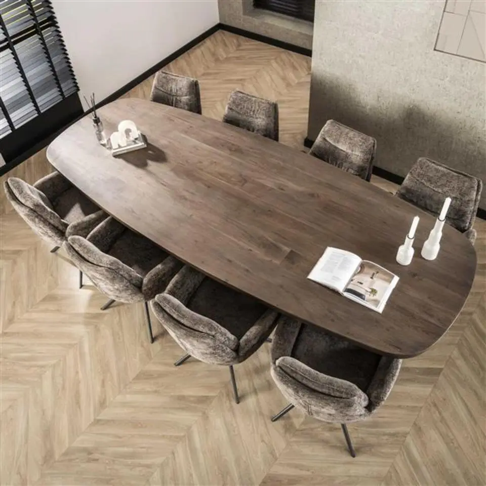 Hoyz Collection - Eetkamertafel 300 Arcadia Oval - Massief Acacia Drift Brown