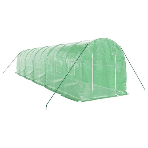NNEVL Greenhouse with Steel Frame Green 20 m&sup2; 10x2x2 m