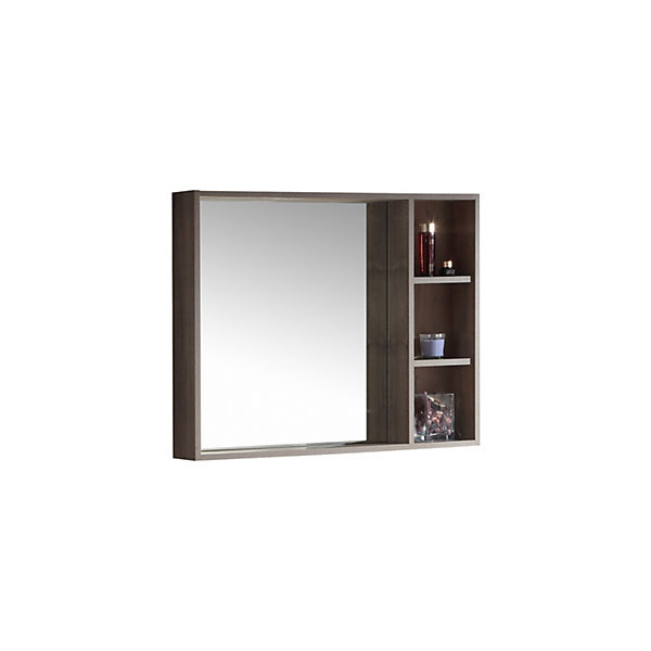 Armoire de salle de bain avec miroir chêne brun 100 cm Aquanoma