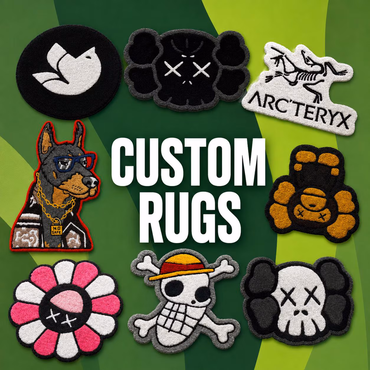 Custom Tufted Design Rugs | Customized Tufting Anime Style Rug| Personalized Tuft Area Rug | Floor Rug | Bedroom Living Area Rug