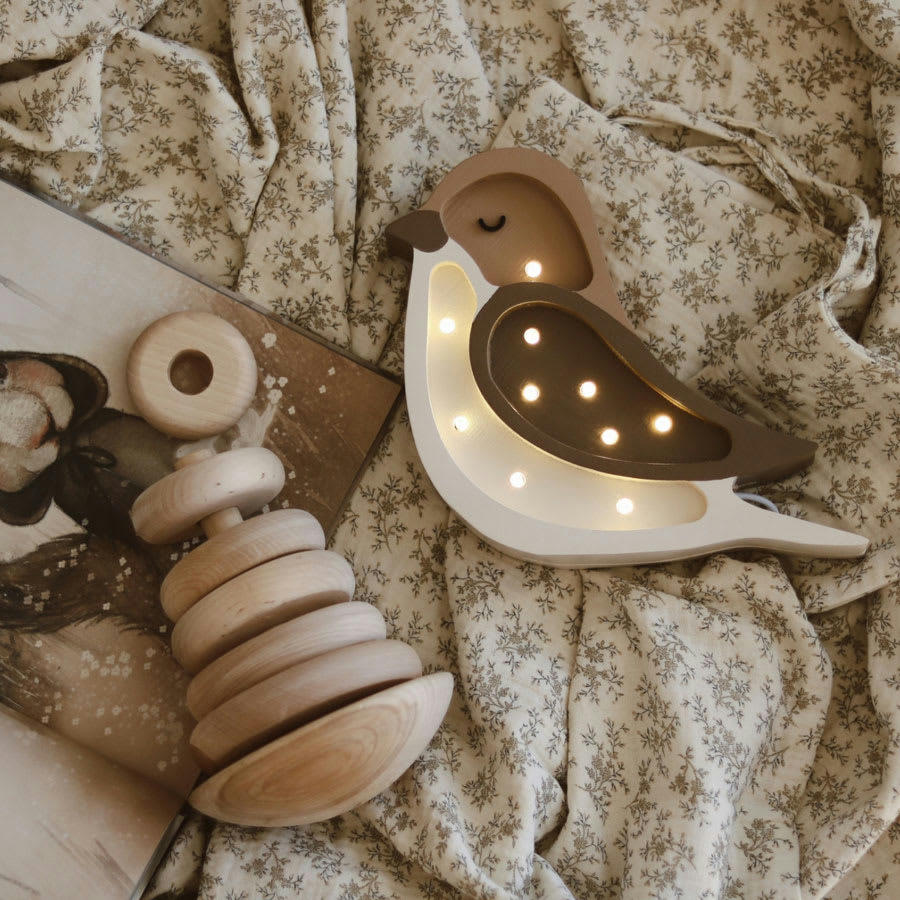 - Lampe Veilleuse Oiseau Café Beige