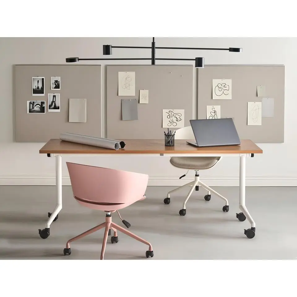 CAVI - Bureau inklapbaar - Bruin/Wit - 180 x 60 cm - MFC