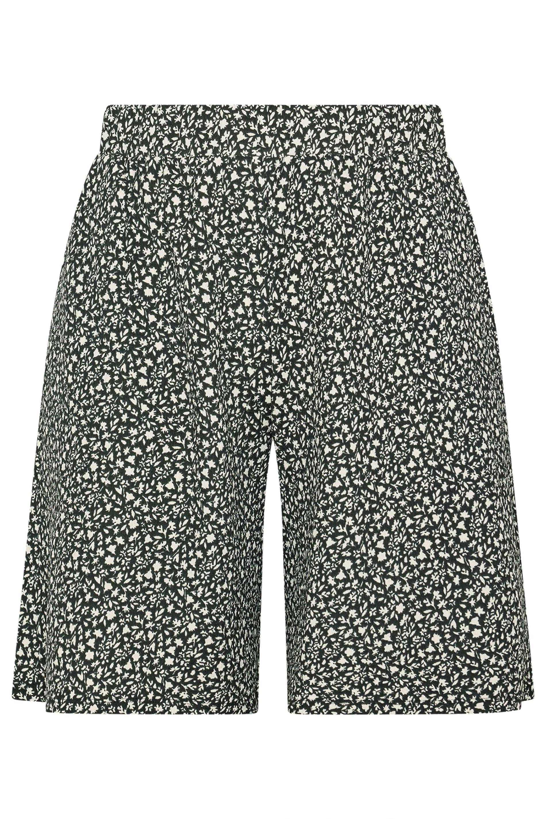 Yours Ditsy Floral Textured Shorts