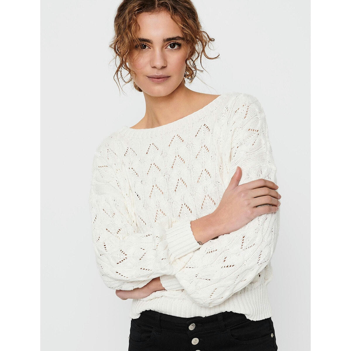 Pull maille ajourée