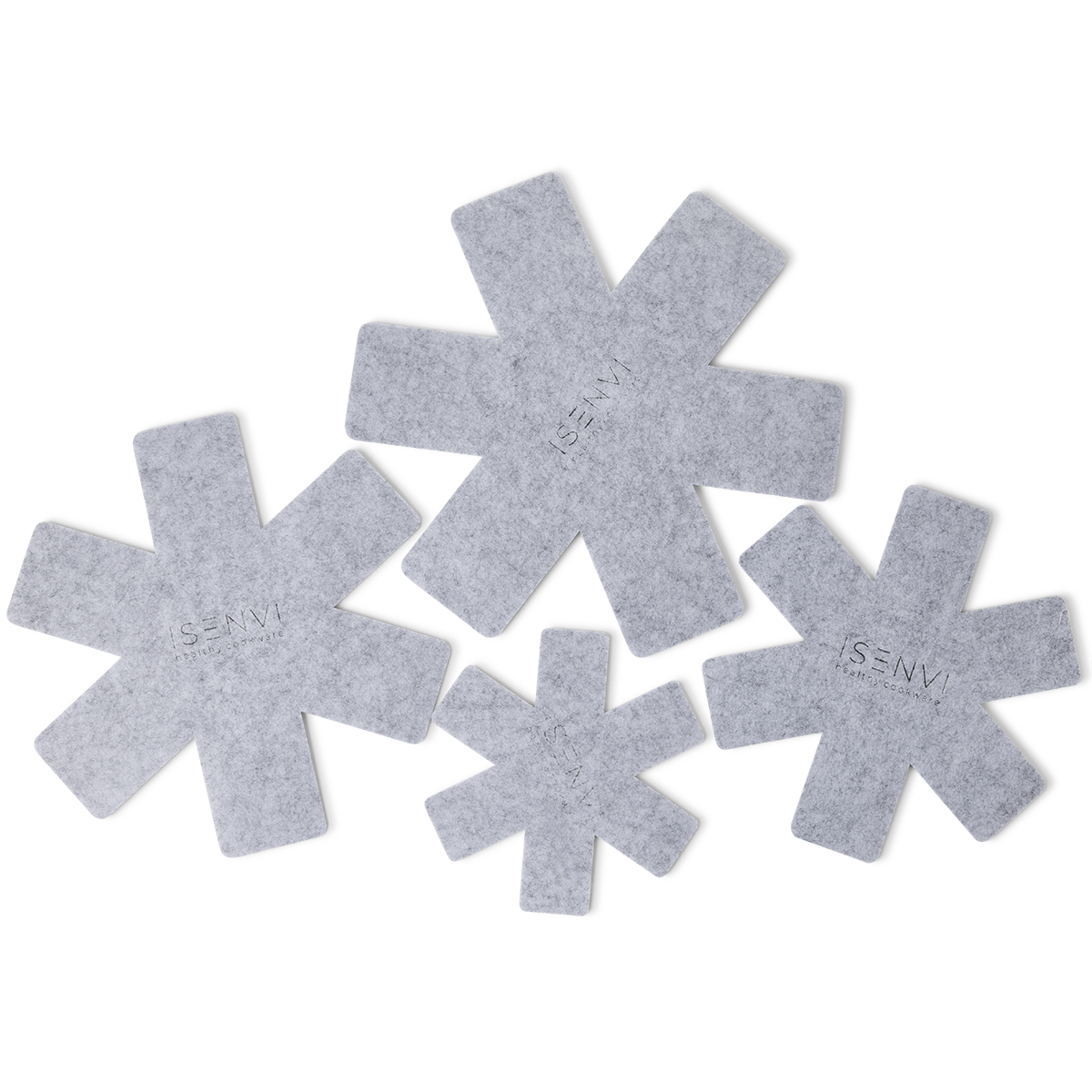 Hunter pannenbeschermers - set 4 stuks - grijs