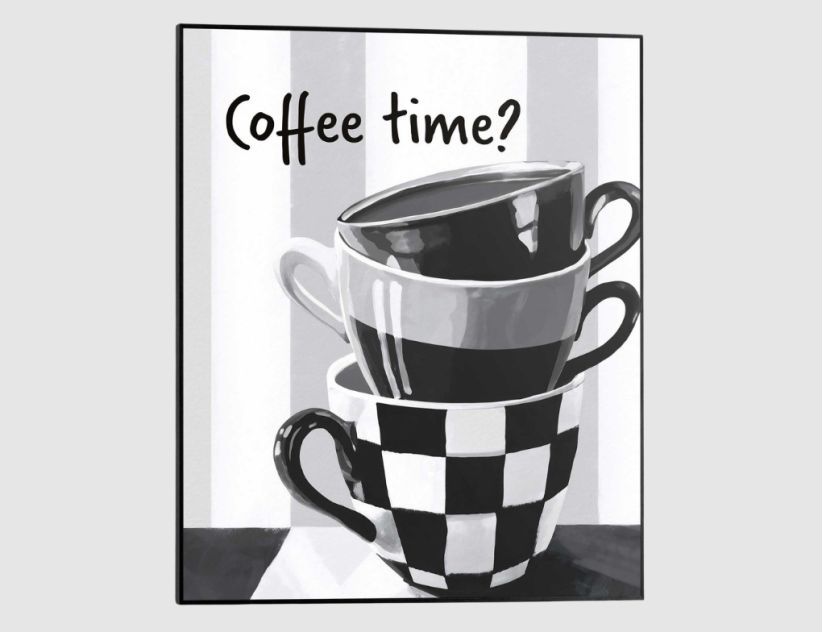 Bild Slim Frame Black Coffee Time 40x50cm