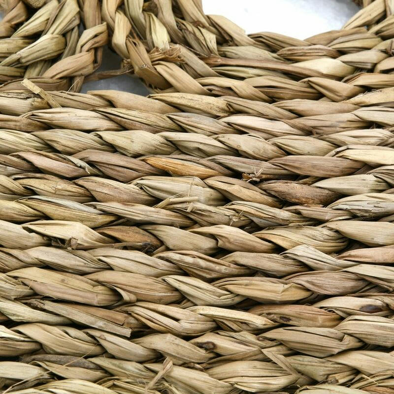 - Tapis rond en jonc naturel bohème