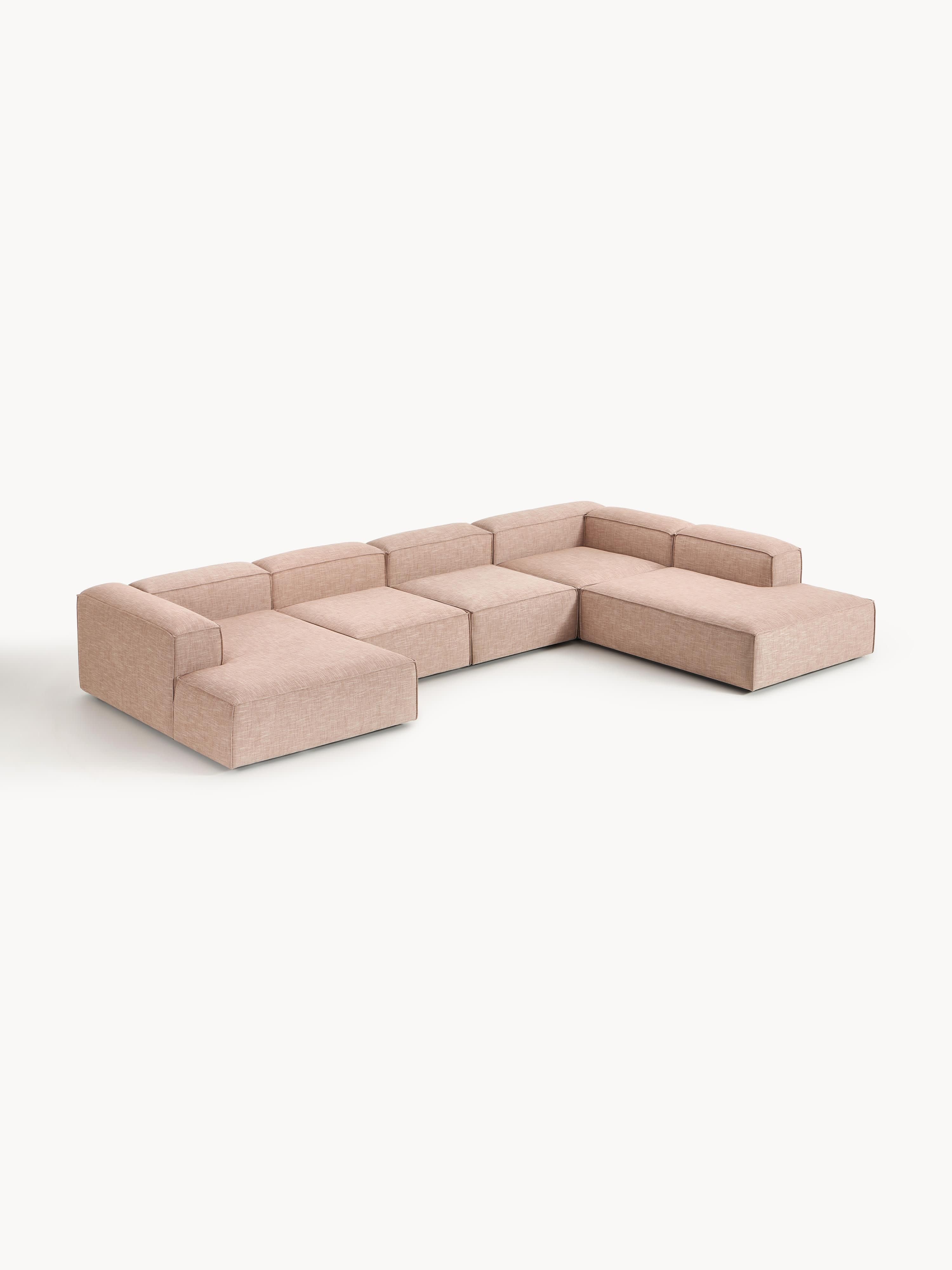 Modulares XL Sofa Lennon aus Leinen-Mix