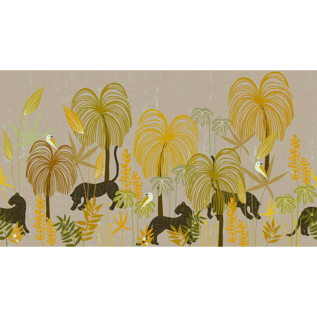 - Papier peint panoramique sauvages colorés 300 x 250 cm