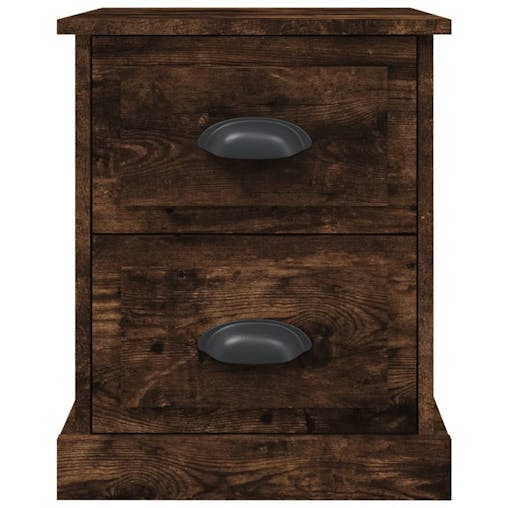 NNEVL Bedside Cabinets 2 pcs Smoked Oak 39x39x47.5 cm Engineered Wood