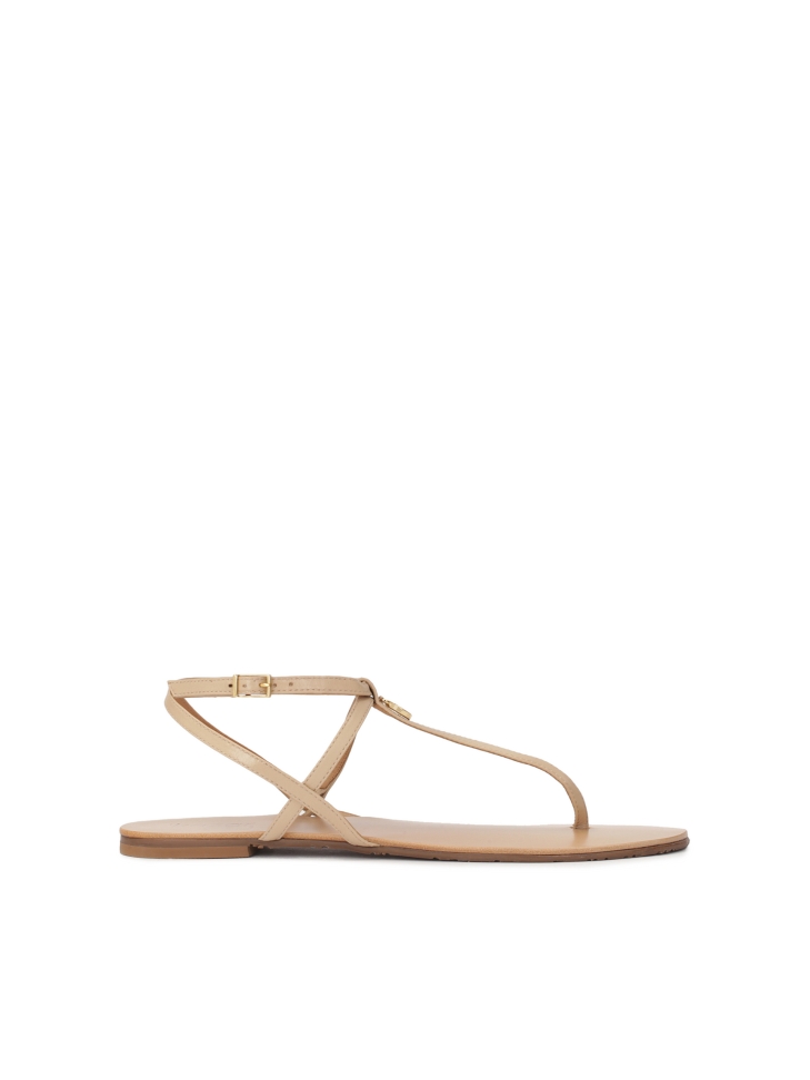 Flat beige sandals