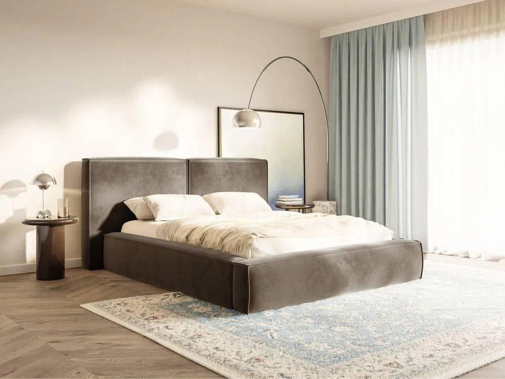 Bedframe Willa velvet 200 x 200 cm met opbergruimte