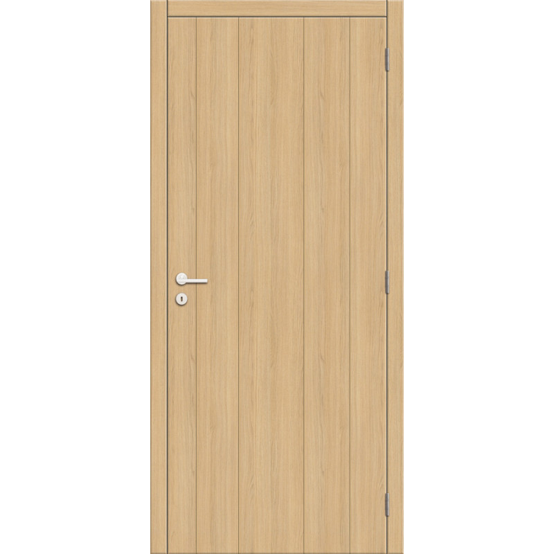 Bloc-porte fini à planche Prime Oak Vertical chêne naturel 83 x 201,5 cm THYS