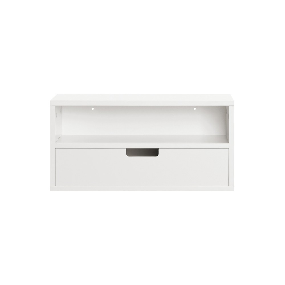 SoBuy Szafka nocna z jedną szufladą Biały 45x25x22cm Funkcjonalny NKD03-W