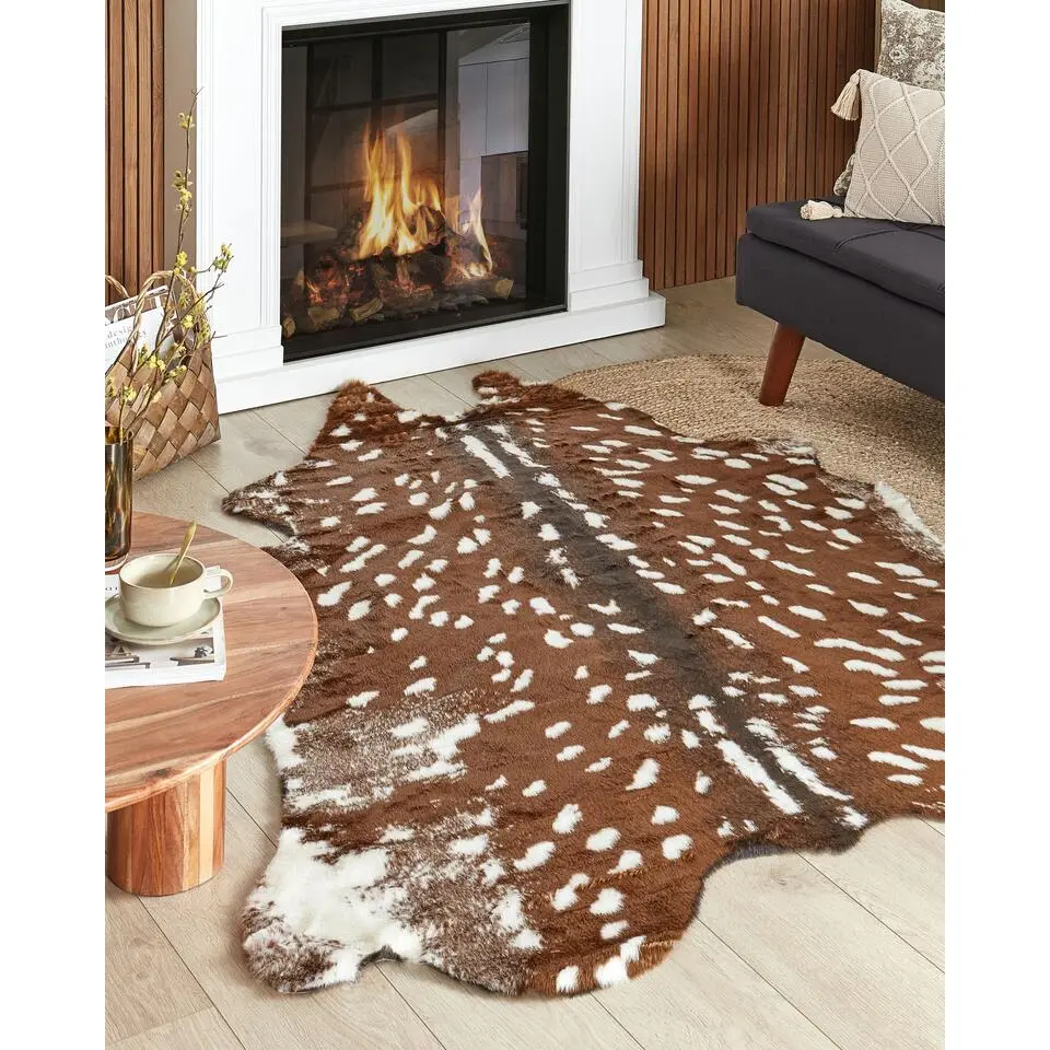 KNOLL - Vloerkleed - Bruin - 150 x 200 cm - Kunstbont