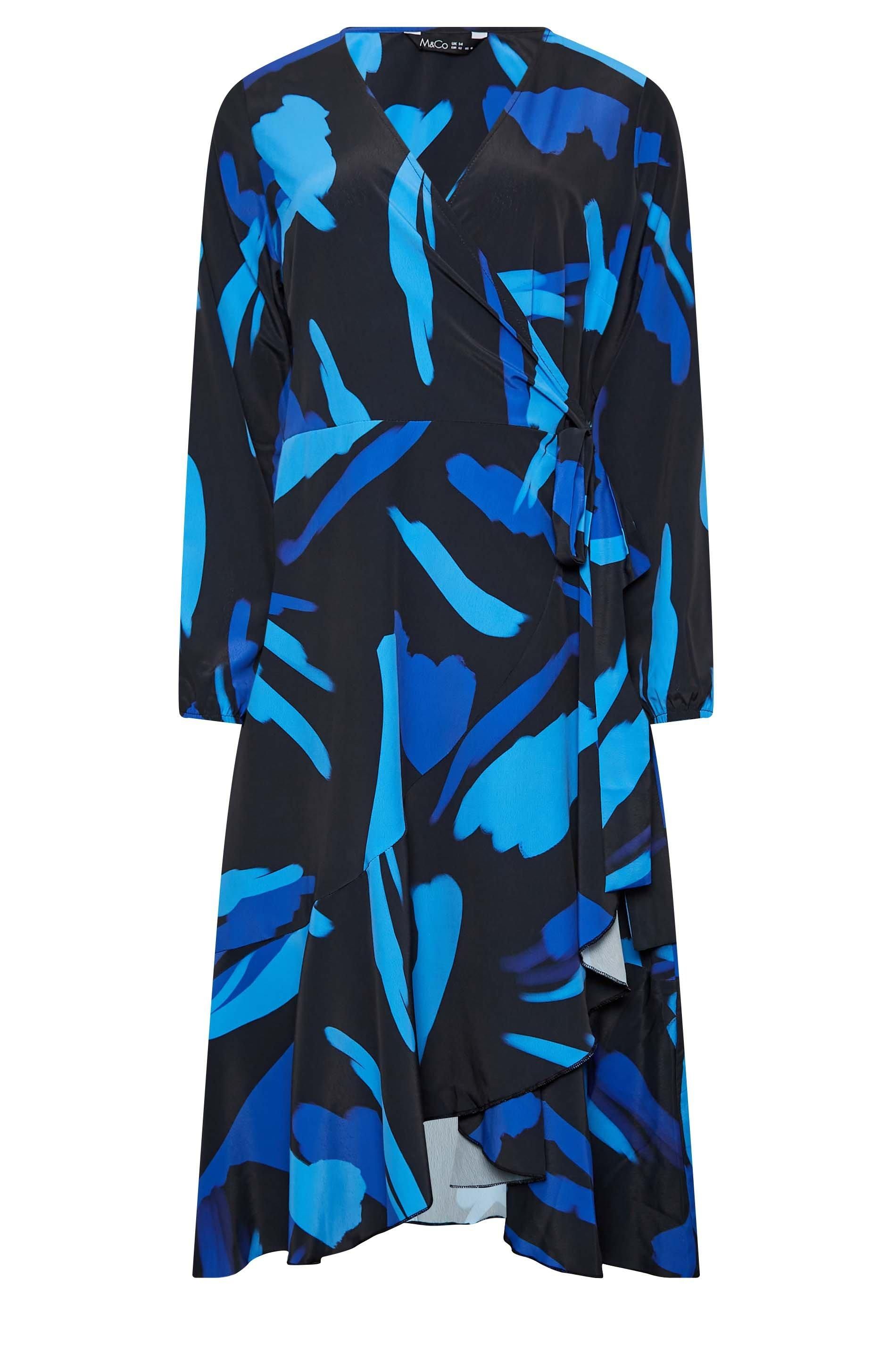 M&Co Abstract Print Wrap Dress