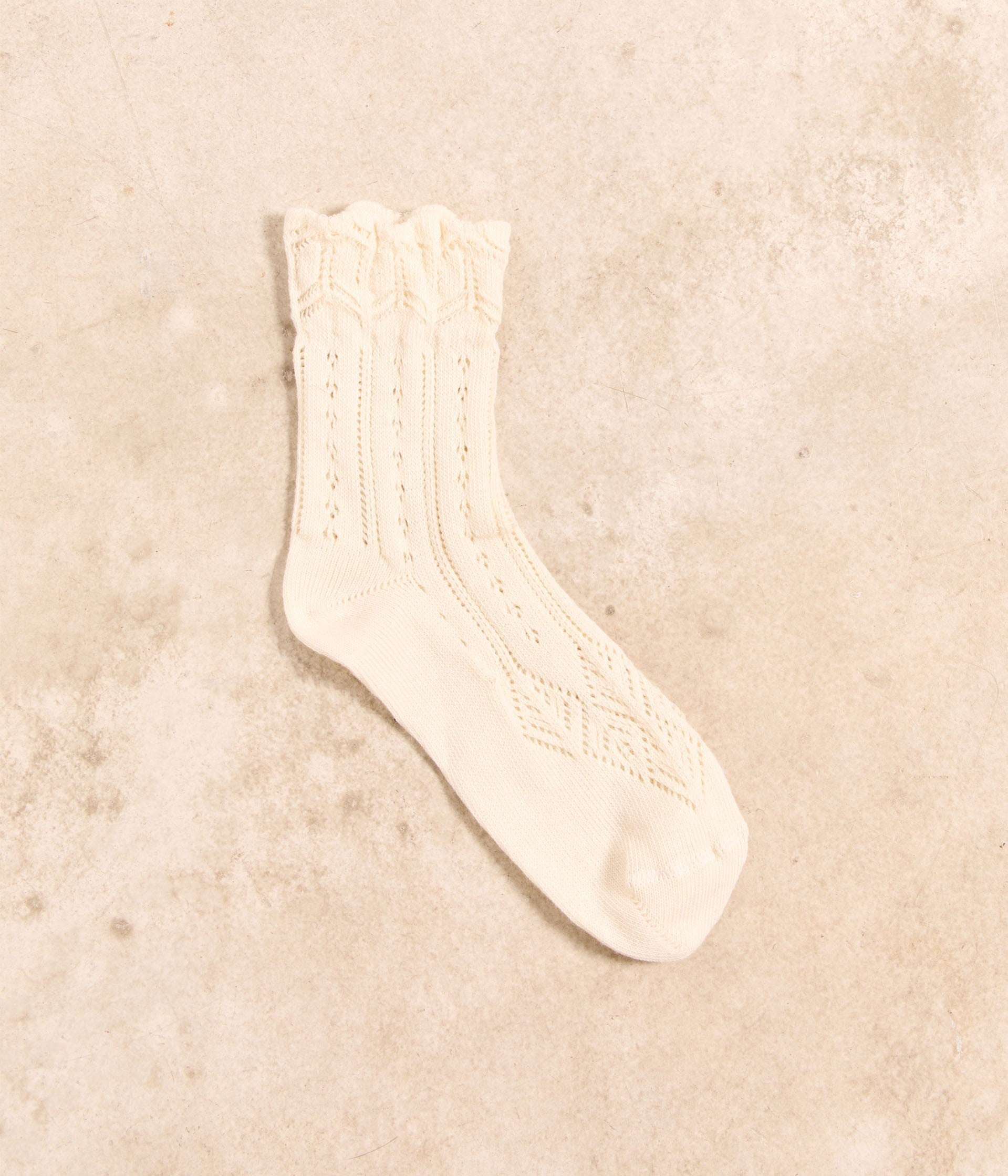 Chaussettes beiges dentelle Lisette