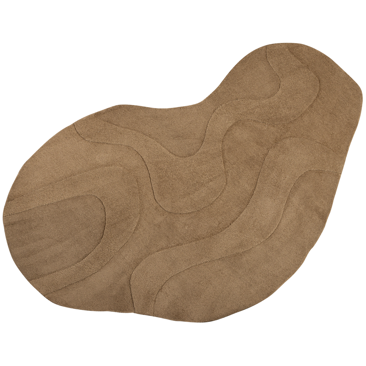 WOOOD vloerkleed Alya - Polyester - Bruin - 1x170x240
