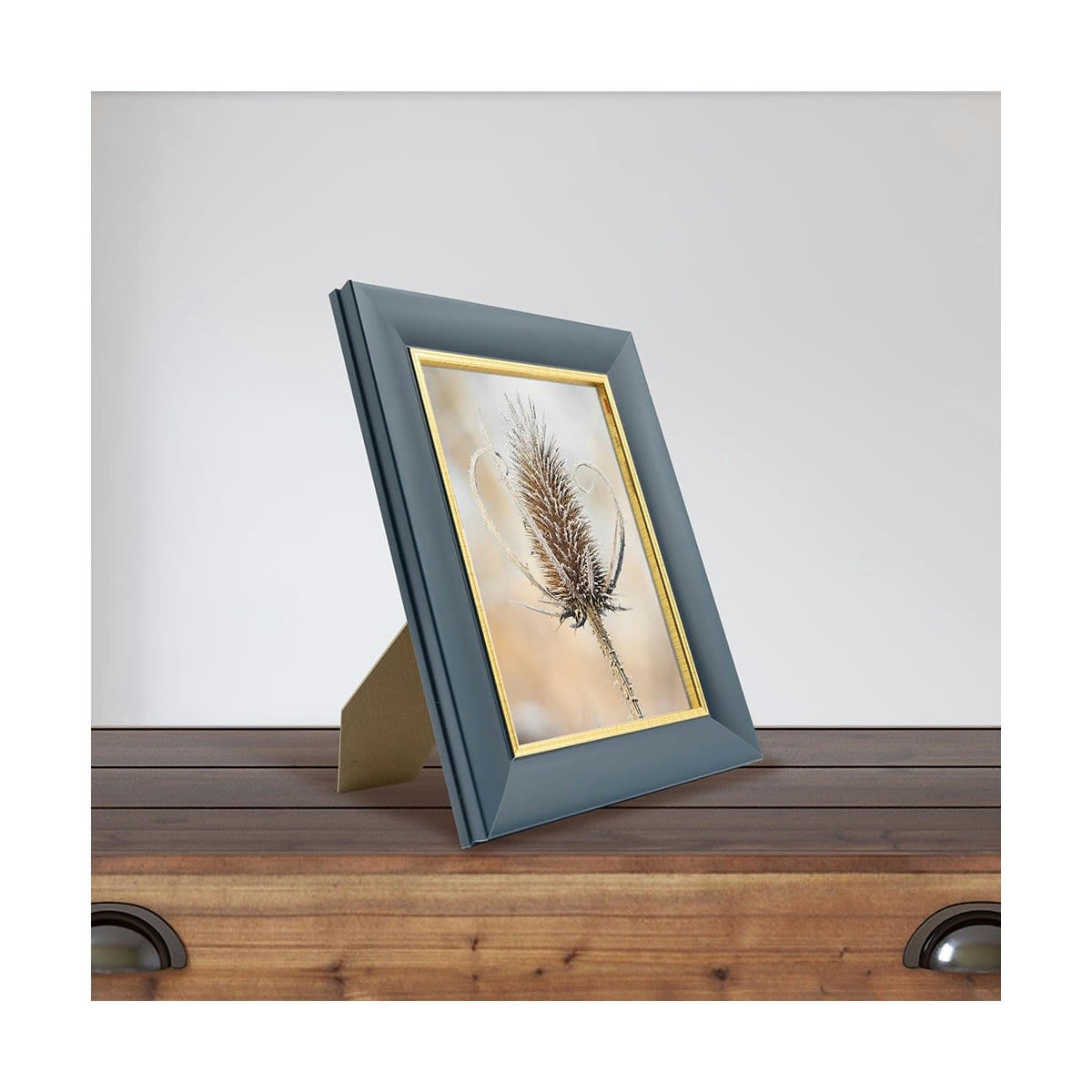 HADES - Cadre photo bleu doré 13x18 cm résine recyclée