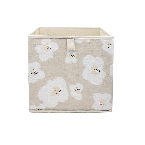 Panier de rangement carré motif fleurs topo Mixxit Box &Beyond