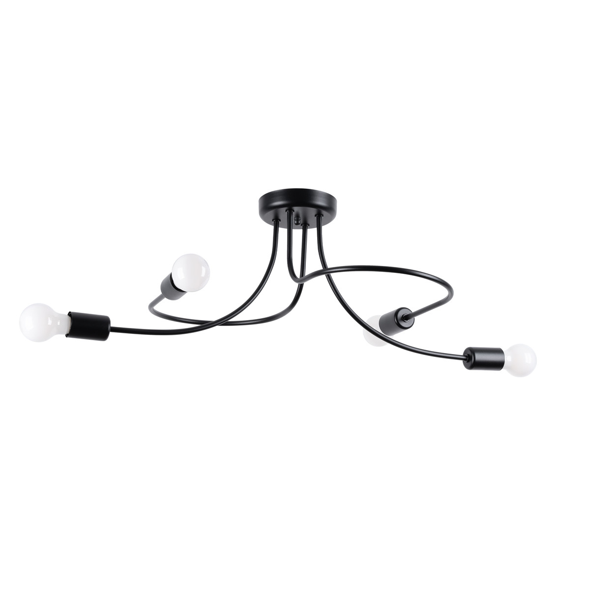 Lampa sufitowa STRATO czarna 4xE27x15W wym:32x75x47cm IP20 Pure Lume
