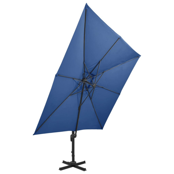 Parasol ogrodowy Niebieski 300 x 300 cm vidaXL