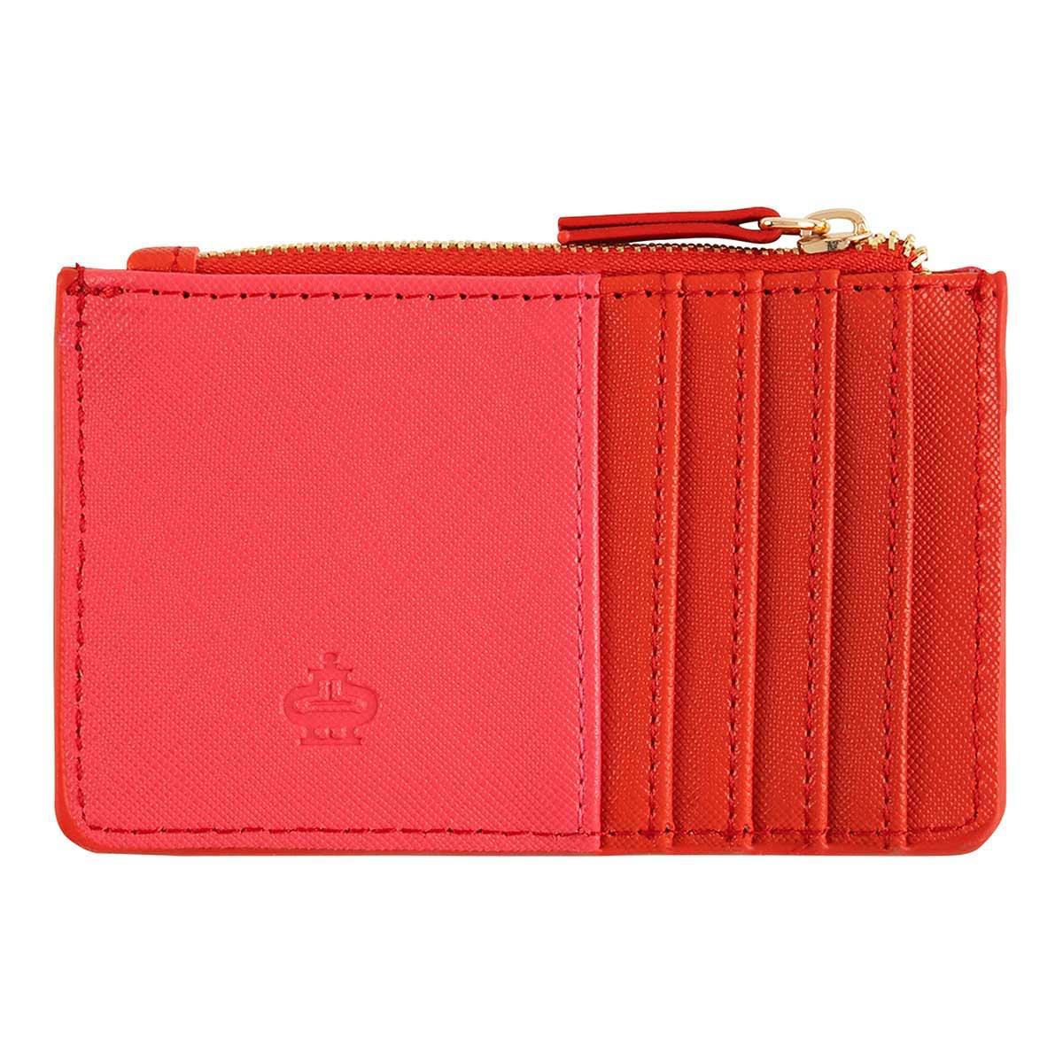- Porte-cartes Zippé - Rouge Et Rose