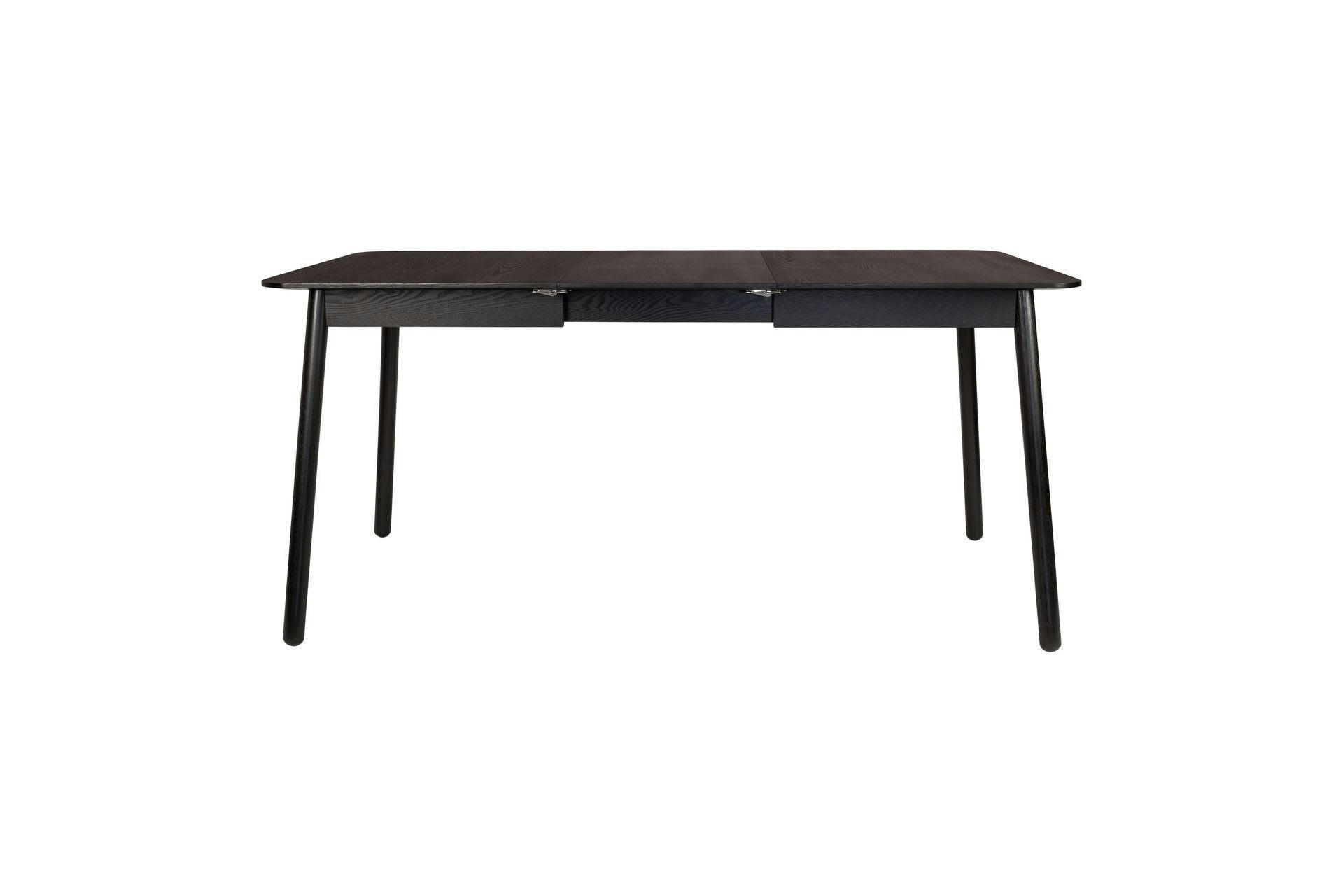 GLIMPS - Table extensible 120/162x80cm en bois noir
