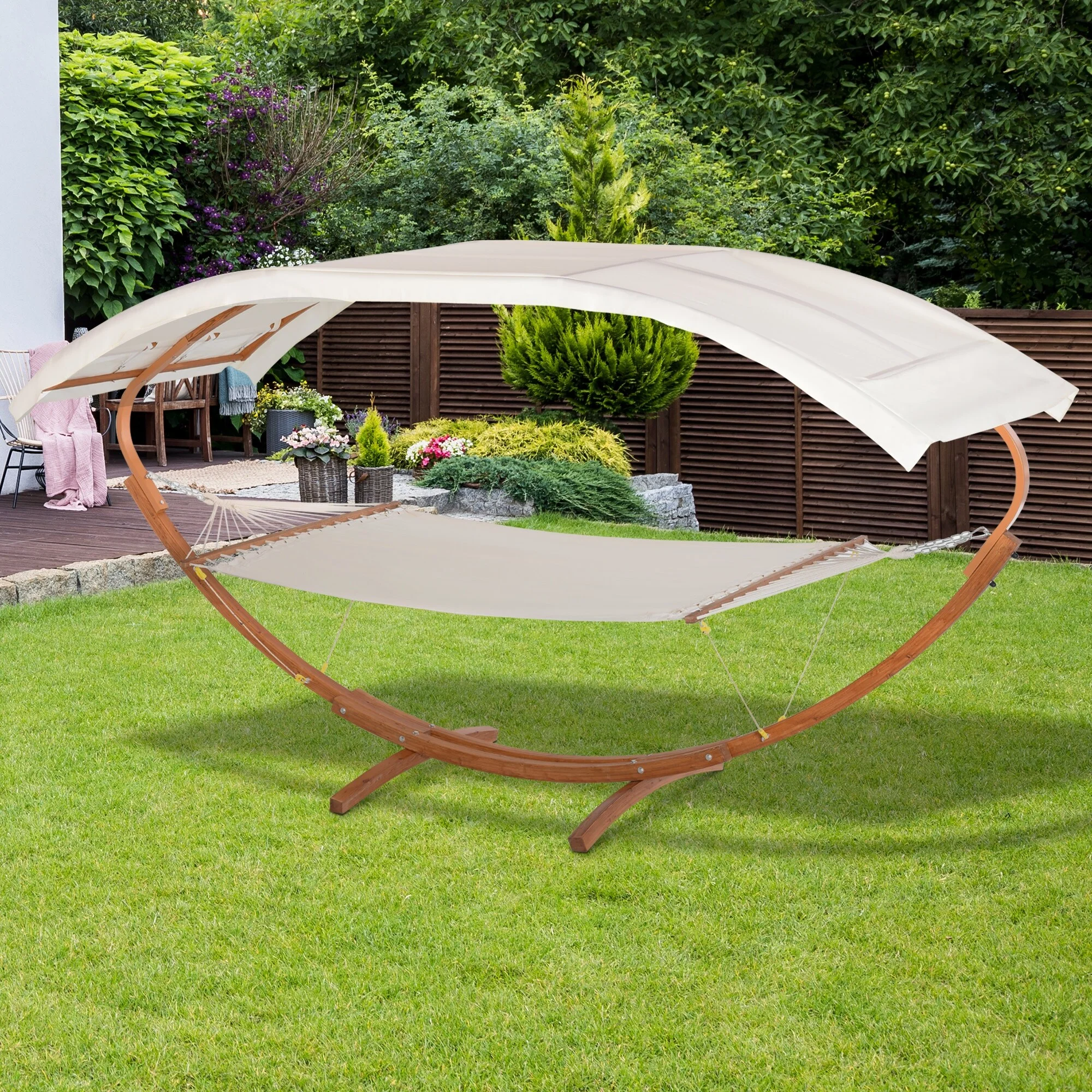 Cotton Hammock with Stand & Canopy