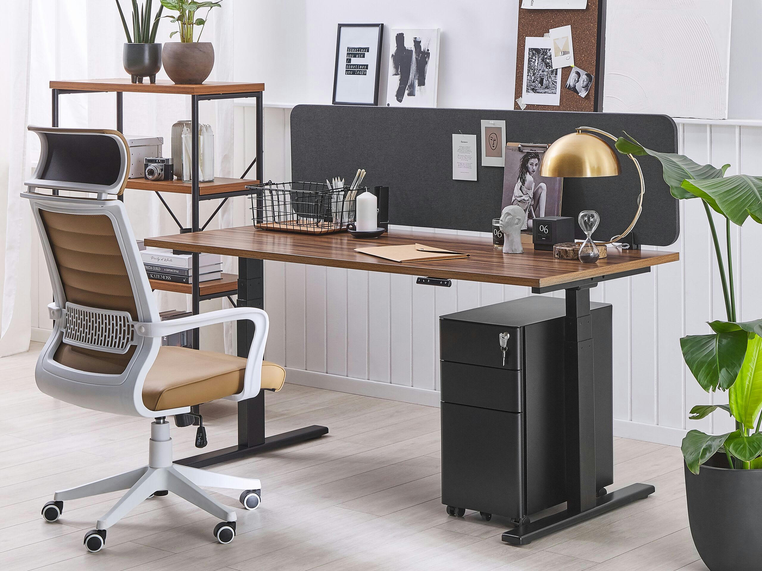 WALLY - Séparateur de bureau 160 x 40 cm gris foncé