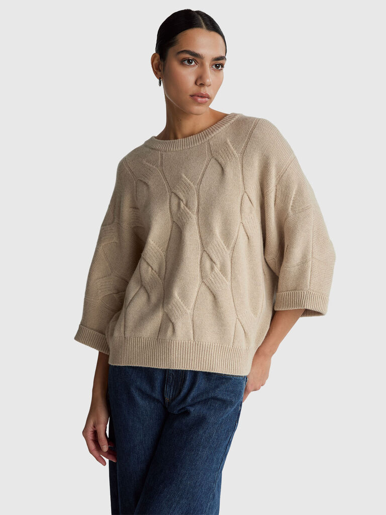 Diamond sweater in pure cashmere