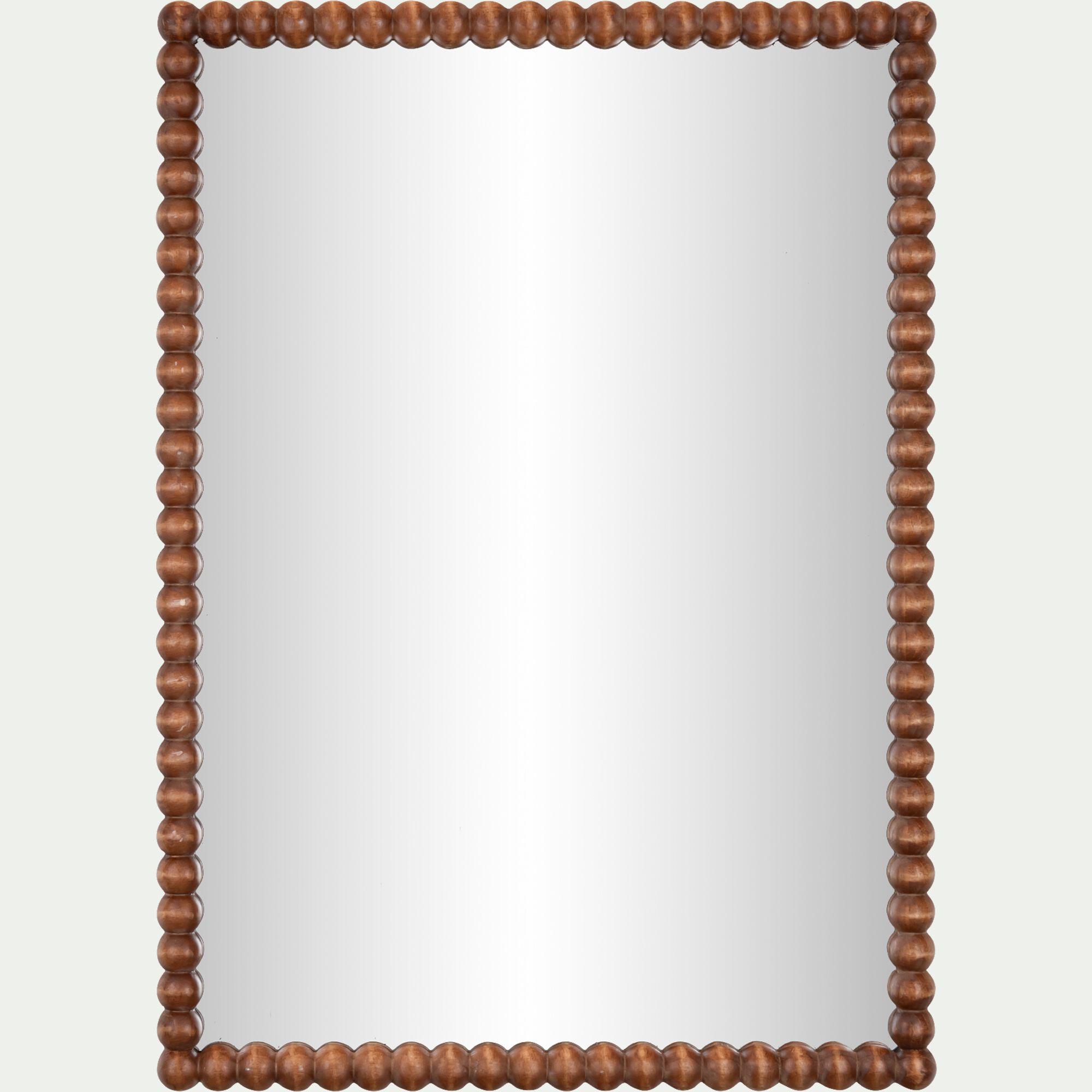 EMILIEN - Miroir en bois de pin 50x70cm - bois foncé
