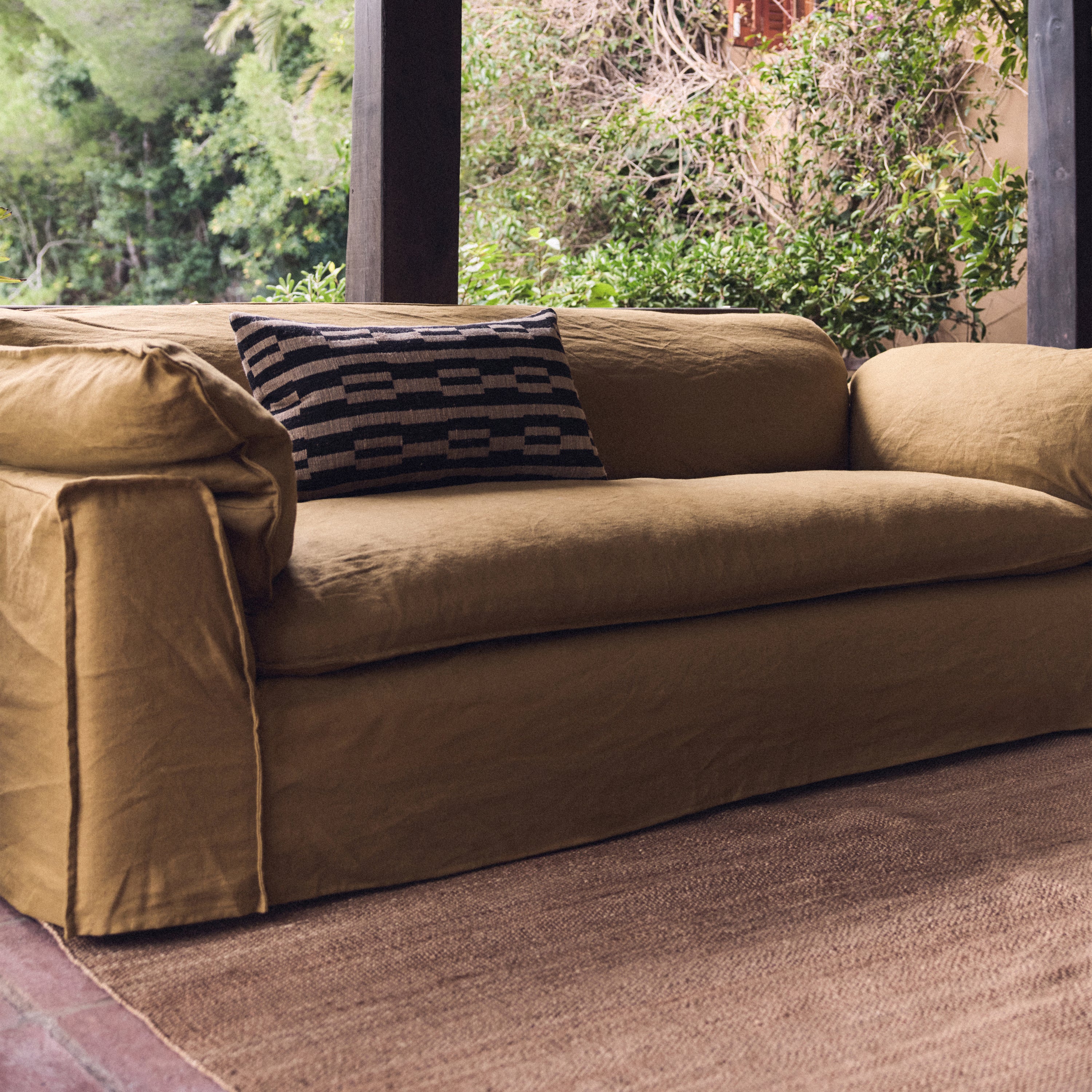 HKliving Natural Sierkussen 40 x 70 cm - Monochrome