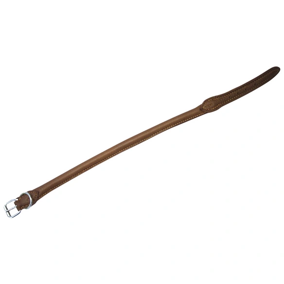 Hundehalsband, Größe: 35 cm, Rindsleder, cognacfarben