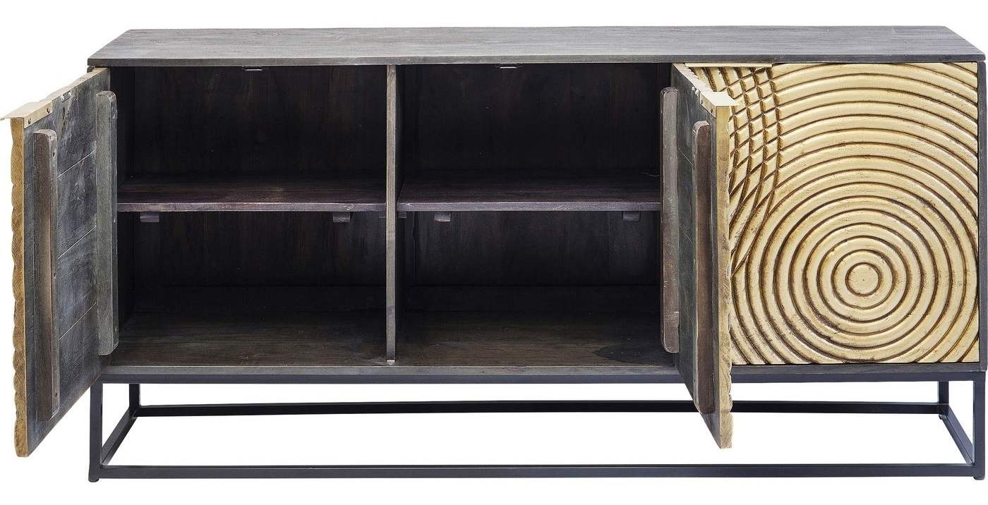 Kare Design Circulo Dressoir - B160 X D40 X H80 Cm - Hout - Zwart