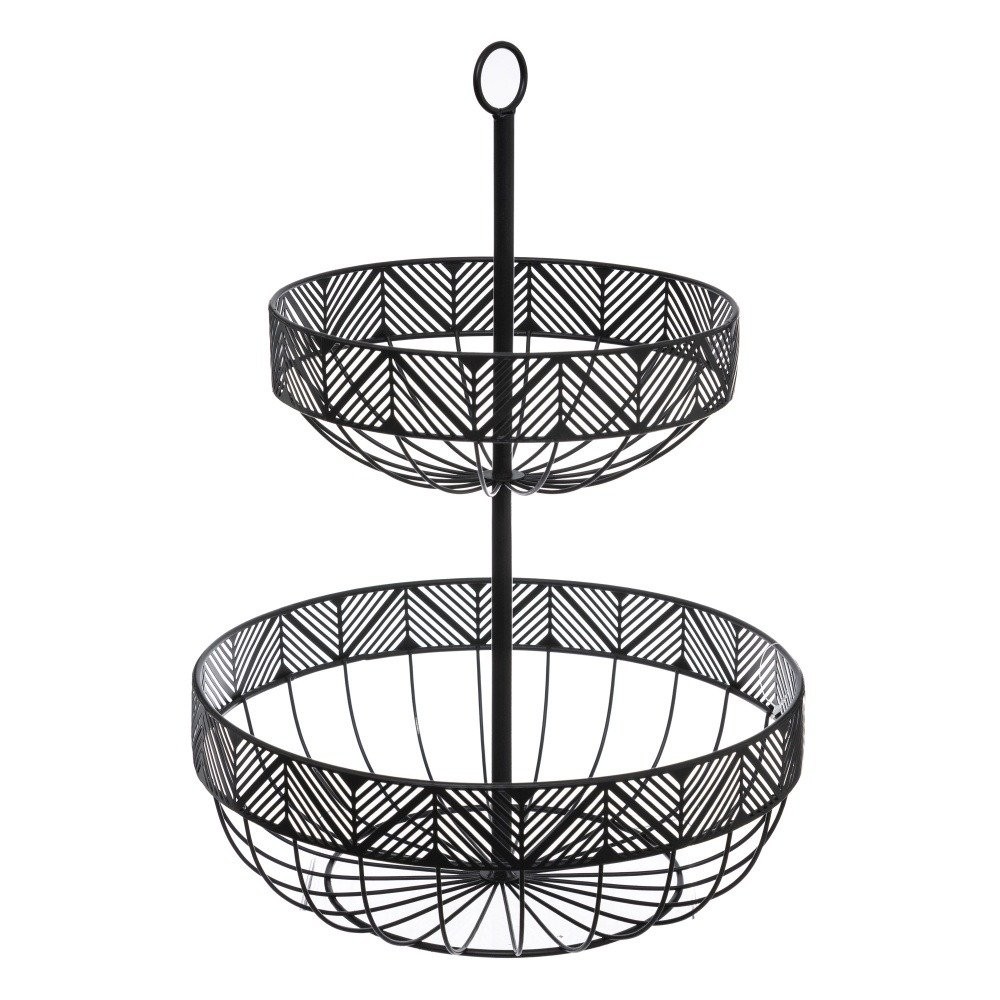 Patera na owoce FRISE, metalowa, 2 poziomy