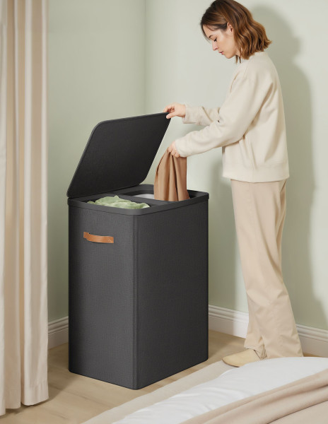 Kosz na Pranie 2x85L z Organizerem, Wodoodporny